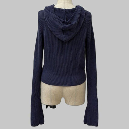 COOME KNIT HOODIE NAVY