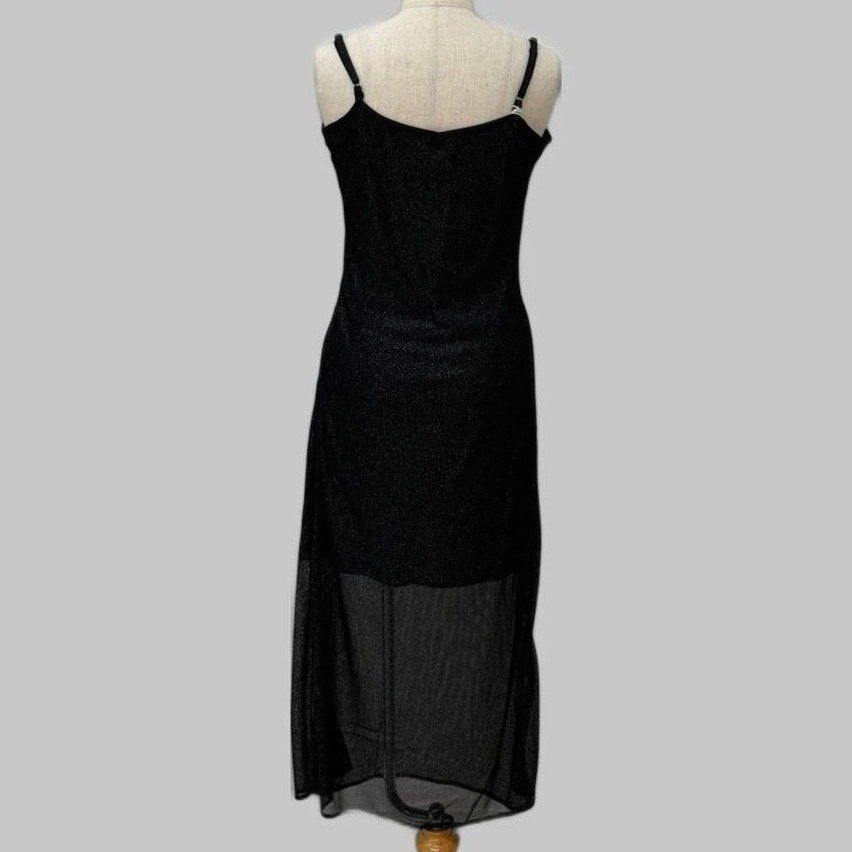 COOME MESH SEE THROUGH DRESS BLACK