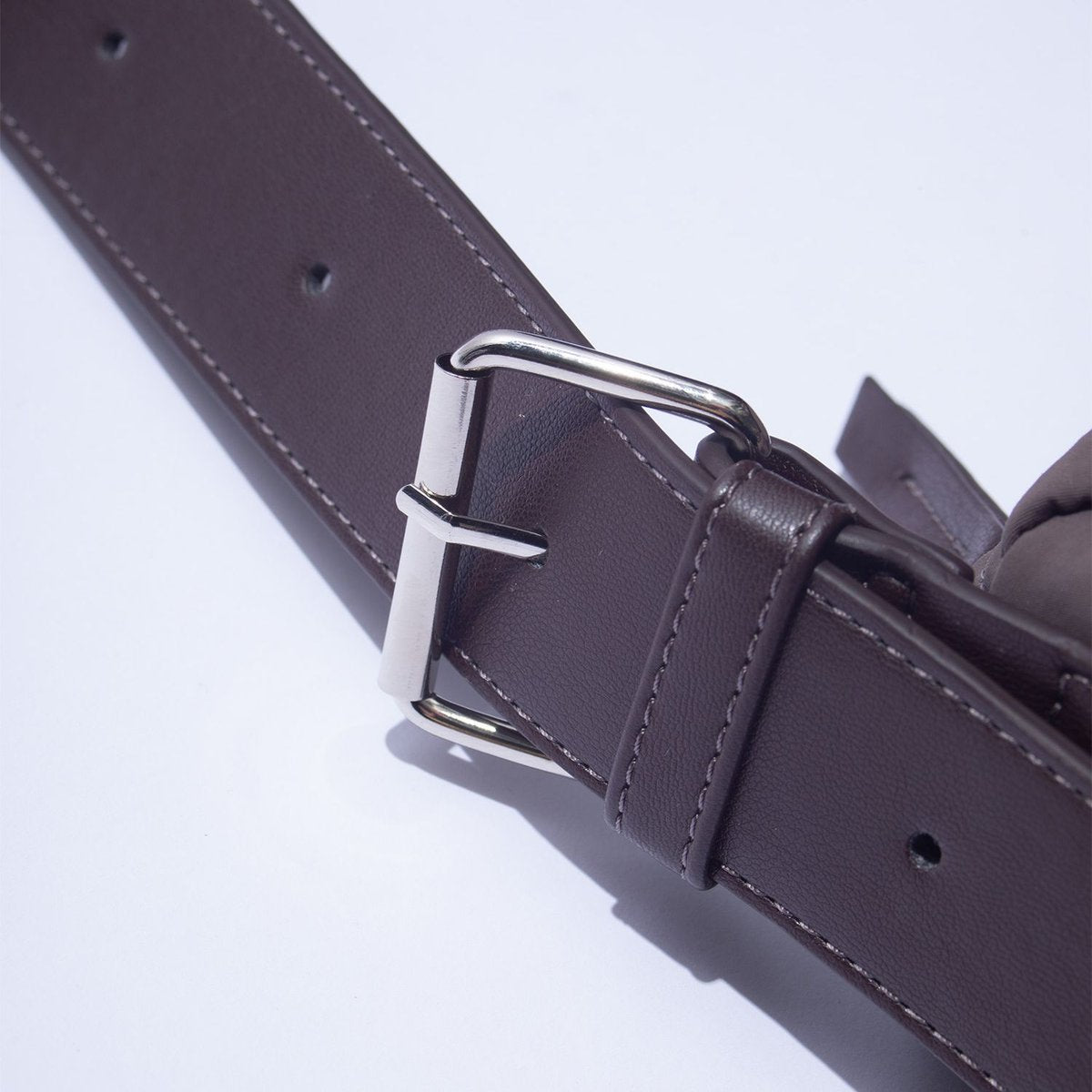 F/CE. TECH LEATHER SHOULDER DUFFLE BAG Brown