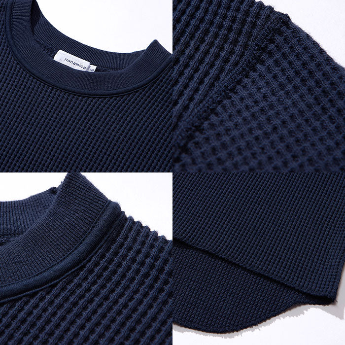 NANAMICA メンズ クルーネック ハーフ スリーブ サーマル ティー/ブラック/ /Crew N H/S Thermal Tee/Black #サーマル シンプル Tシャツ SUHS071