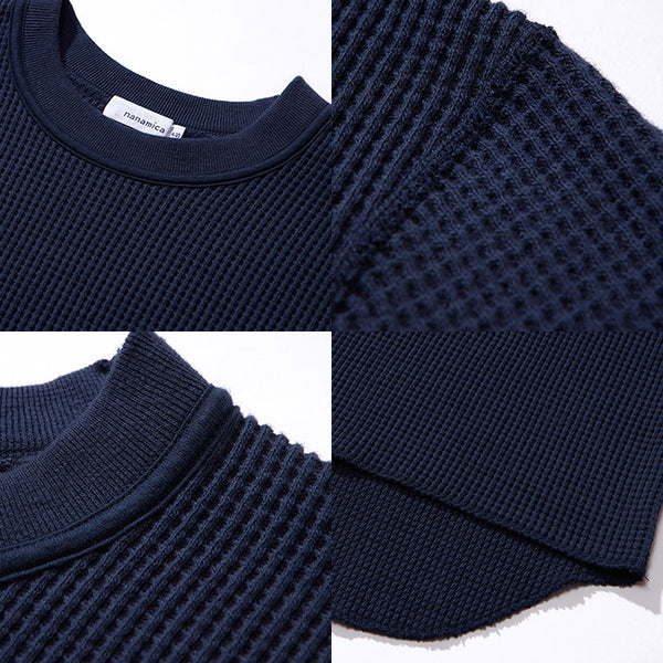 NANAMICA メンズ クルーネック ハーフ スリーブ サーマル ティー/ブラック/ /Crew N H/S Thermal Tee/Black #サーマル シンプル Tシャツ SUHS071