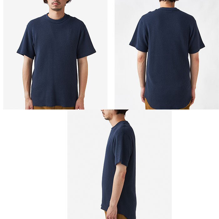 NANAMICA メンズ クルーネック ハーフ スリーブ サーマル ティー/ブラック/ /Crew N H/S Thermal Tee/Black #サーマル シンプル Tシャツ SUHS071