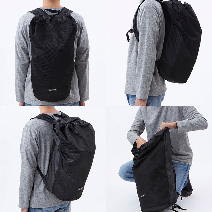 NANAMICA グッズ ナナミカン パッカブル メッシュ デイ パック/ブラック/ / n Packable Mesh Day Pack/Black #バックパック リュック 軽量 SUOS047