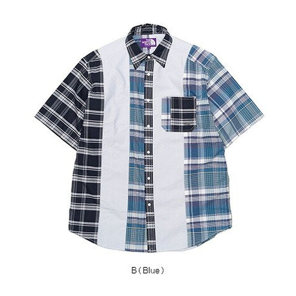THE NORTH FACE Purple Label パッチワークハーフスリーブシャツ NT3209N