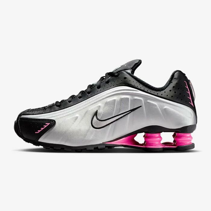NIKE ナイキ ウィメンズ SHOX R4 BLACK/METALLIC SILVER-PINKSICLE