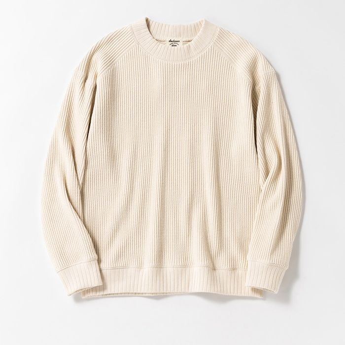 Jackman Waffle Midneck Ecru