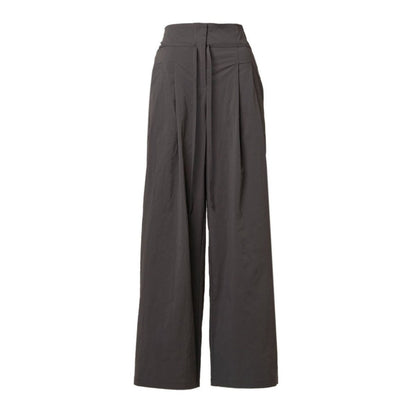 TW Nylon Tuck Pants CHARCOAL