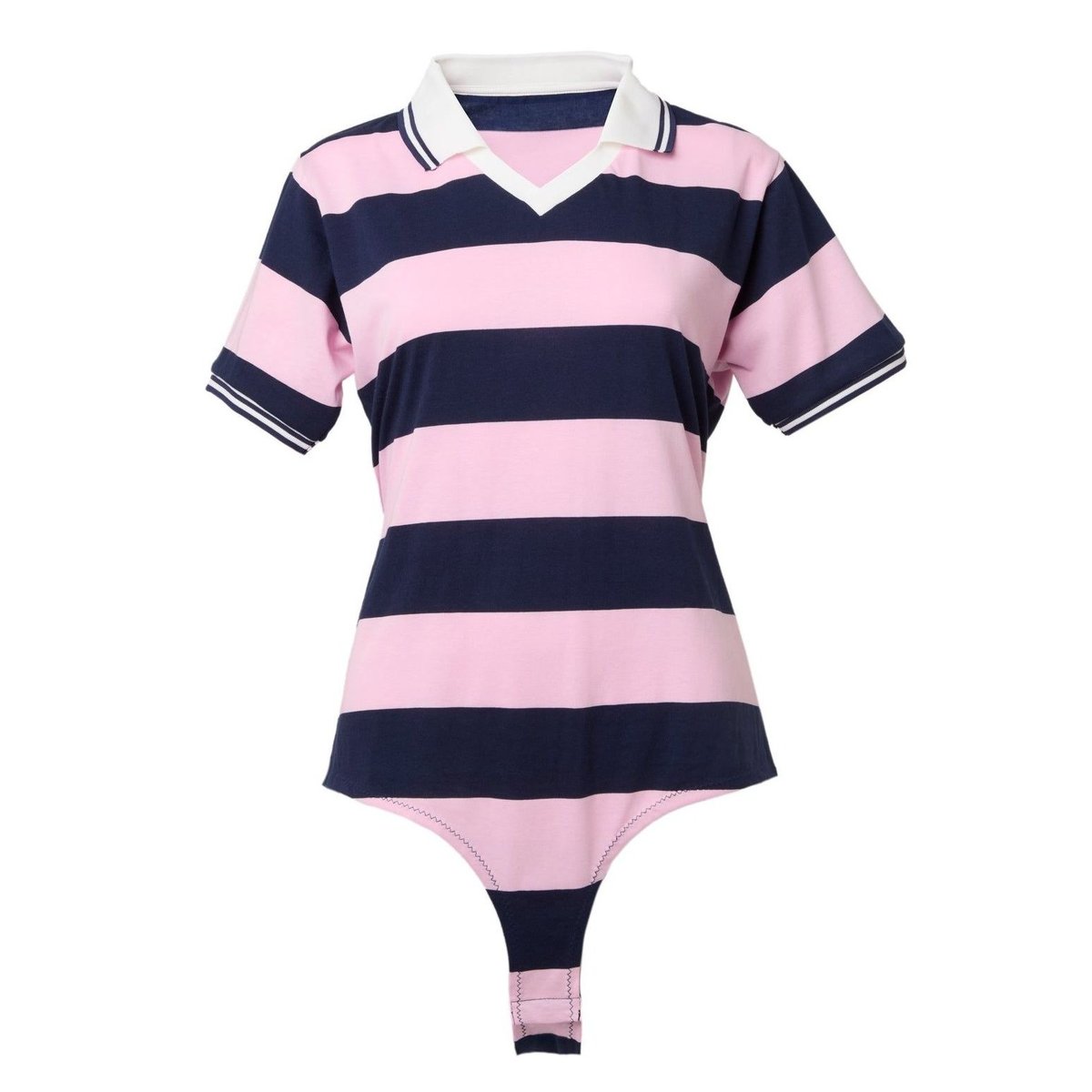 TW Rugger Shirt Bodysuit NAVY PINK