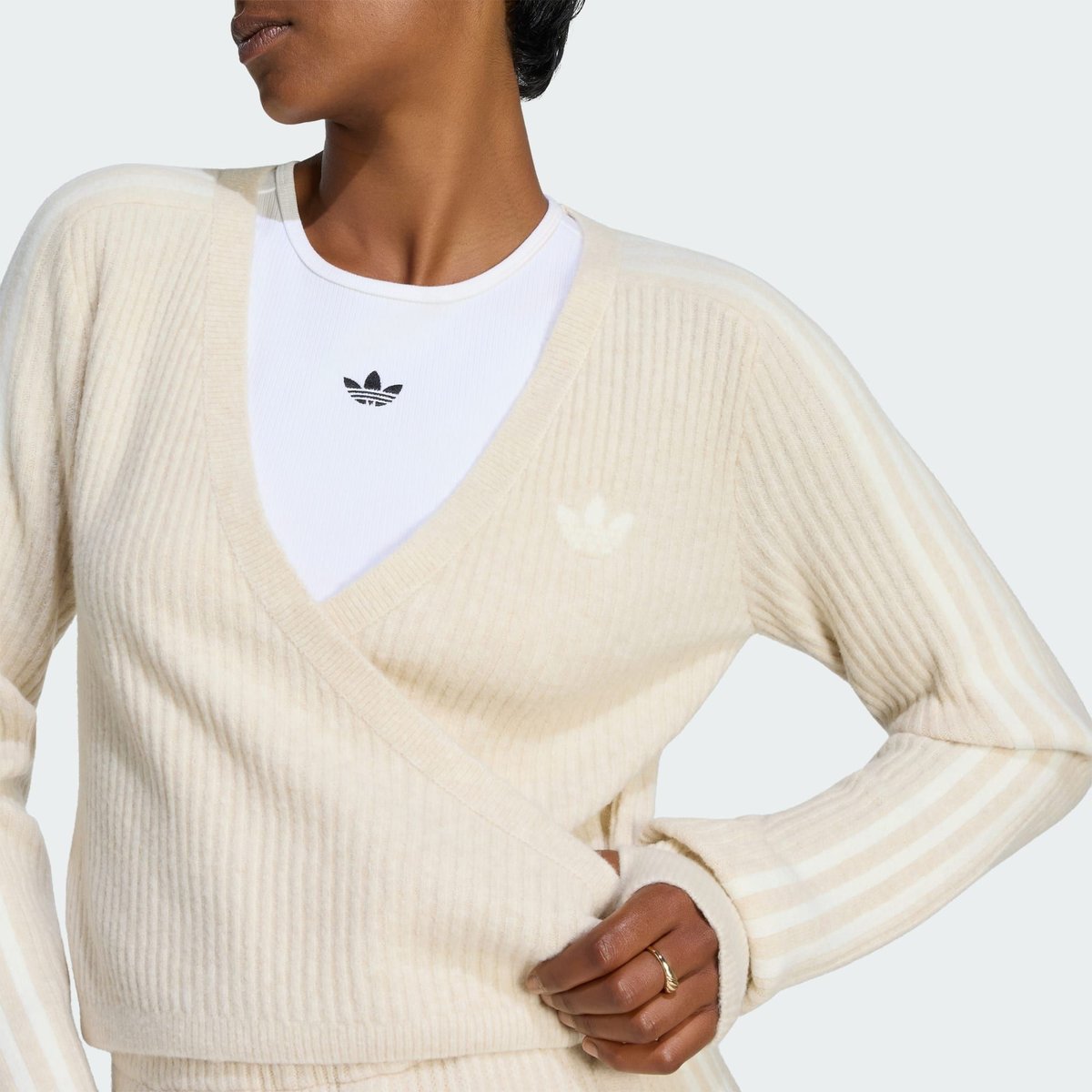 adidas originals ｢ADILUNA SEASON 2 x JENNIE｣KNIT CARDIGAN ｸﾘｱﾌﾞﾗｳﾝ