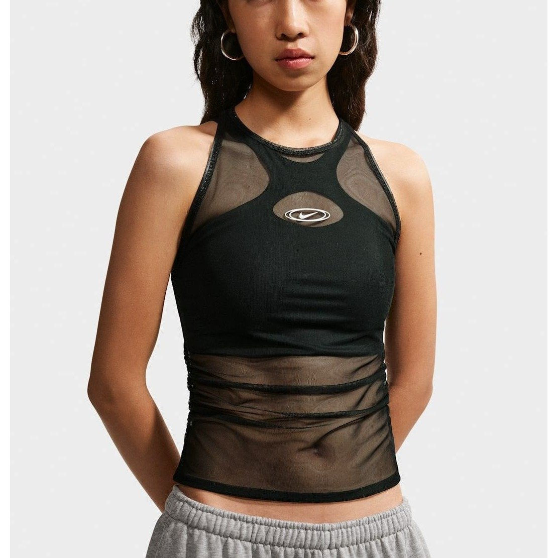 NIKE ナイキ ASWNKSTREETGFXSHEERTANK BLACK/WHITE