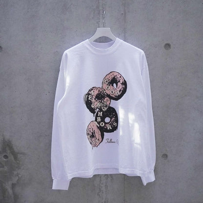 GOODNEIGHBORS SHIRTS MINE USA RELAX FIT L/S T-SH (DONUT) WHITE