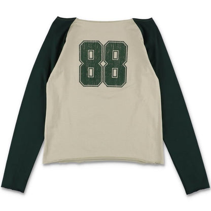 COMME RAGLAN CUT OFF TEE DUSTY GREEN xGREEN