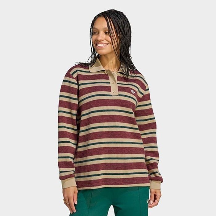 adidas originals STRIPE KNITTED POL ｼｬﾄﾞｰﾚｯﾄﾞ