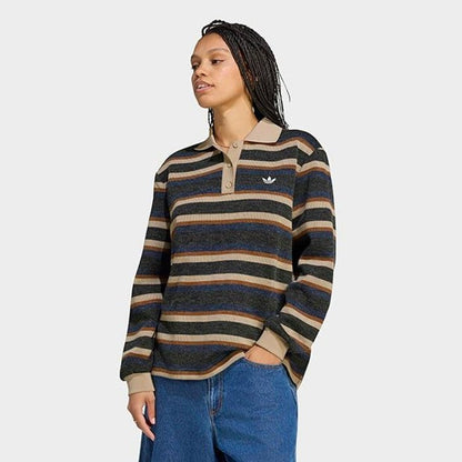 adidas originals STRIPE KNITTED POL ﾌﾞﾗｯｸ