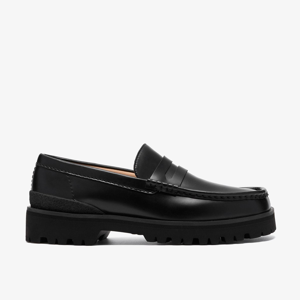 CLARKS Yukoner Penny Black Leather