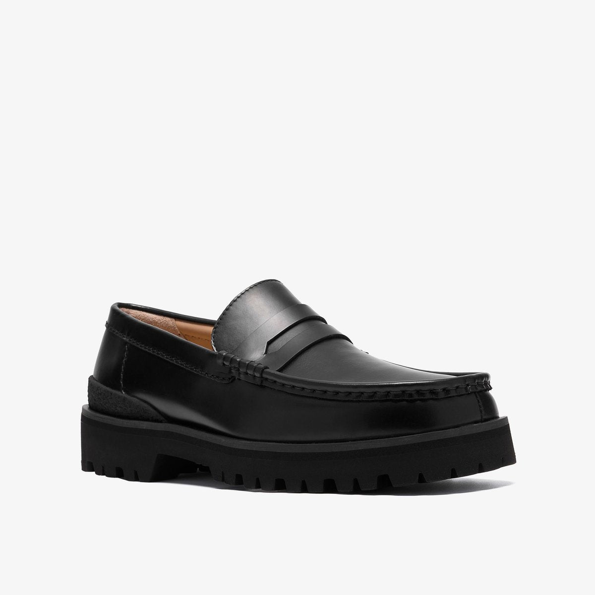 CLARKS Yukoner Penny Black Leather