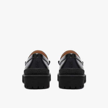 CLARKS Yukoner Penny Black Leather