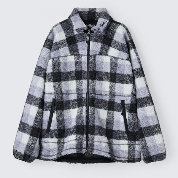WILDTHINGS FLUFFY CHECK BOA JACKET WT26127AD