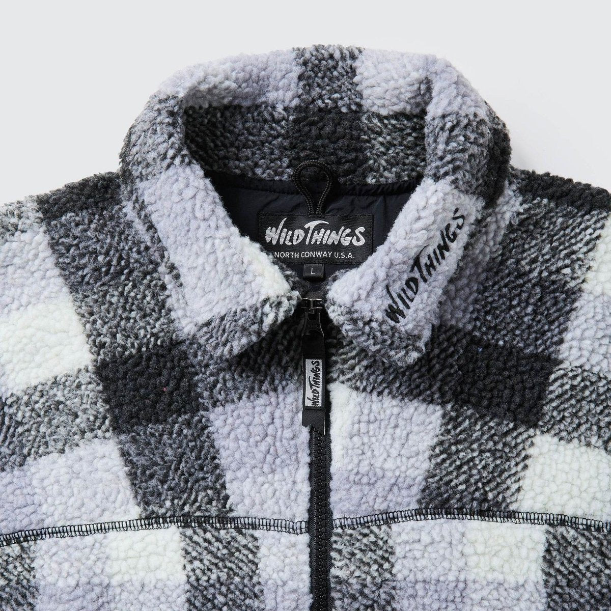 WILDTHINGS FLUFFY CHECK BOA JACKET