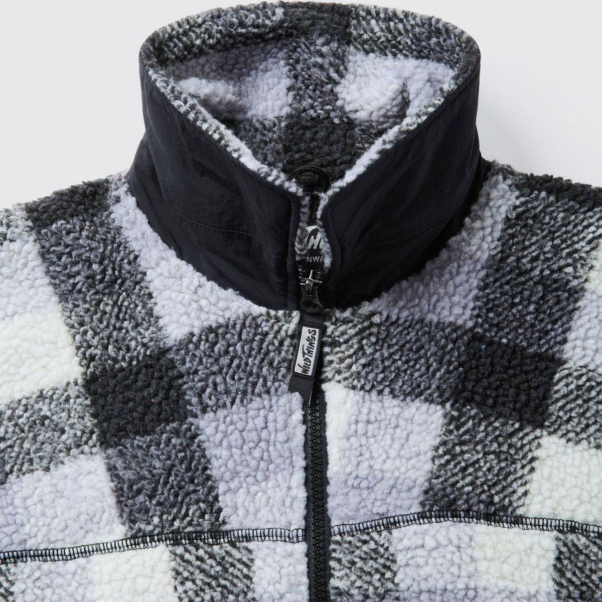 WILDTHINGS FLUFFY CHECK BOA JACKET