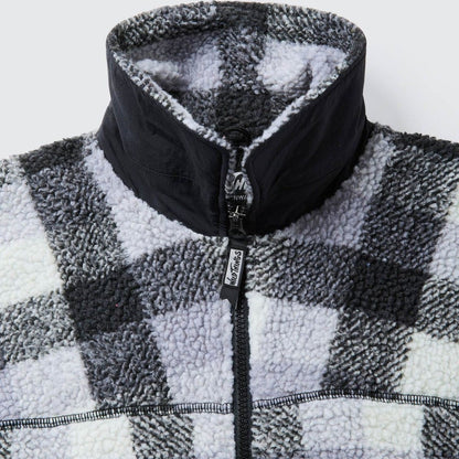 WILDTHINGS FLUFFY CHECK BOA JACKET