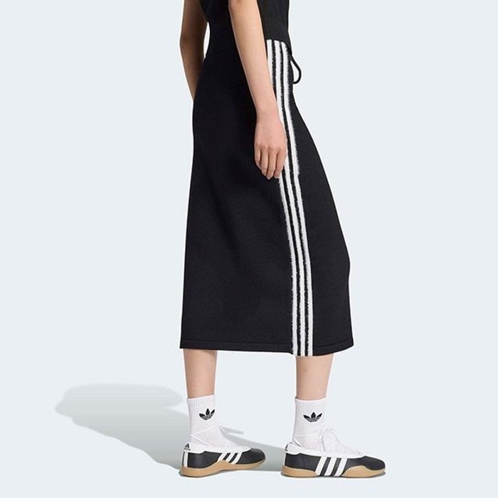 adidas originals KNITTED SKIRT ﾌﾞﾗｯｸ/ﾎﾜｲﾄ