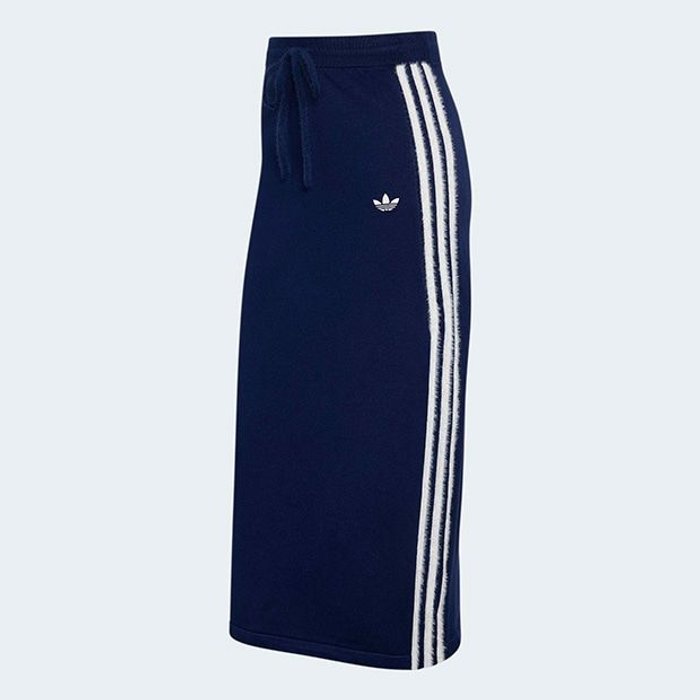 adidas originals KNITTED SKIRT ﾀﾞｰｸﾌﾞﾙｰ/ﾎﾜｲﾄ