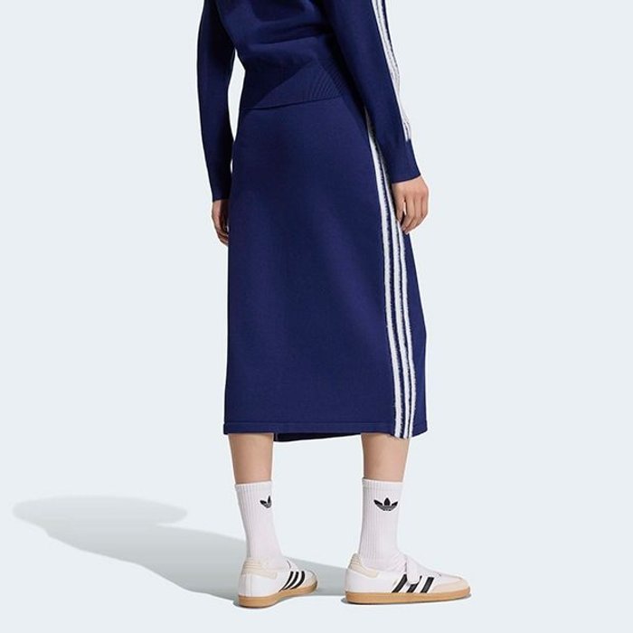 adidas originals KNITTED SKIRT ﾀﾞｰｸﾌﾞﾙｰ/ﾎﾜｲﾄ