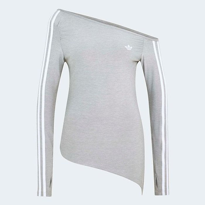 adidas originals ASYMETRIC TOP ﾐﾃﾞｨｱﾑｸﾞﾚｰﾍｻﾞｰ