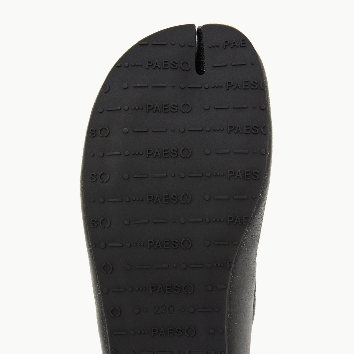 PAES Leather String Flat Vintage Black