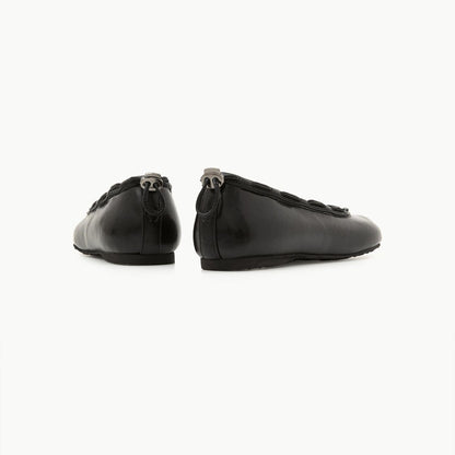 PAES Leather String Flat Black