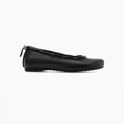 PAES Leather String Flat Black