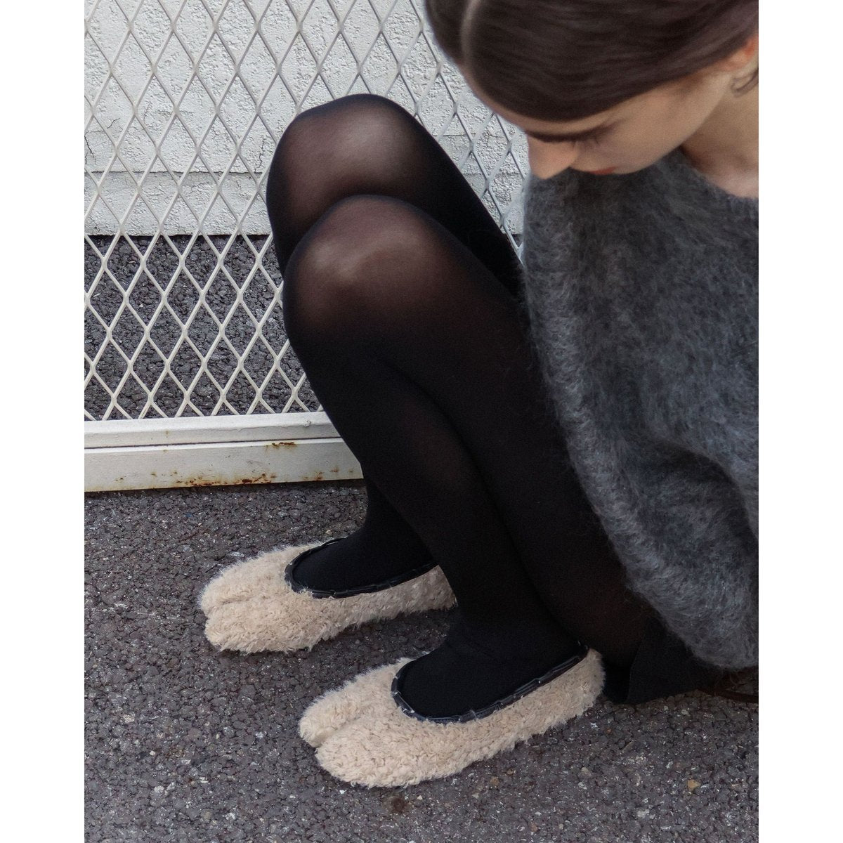 PAES Teddy String Flat Ivory