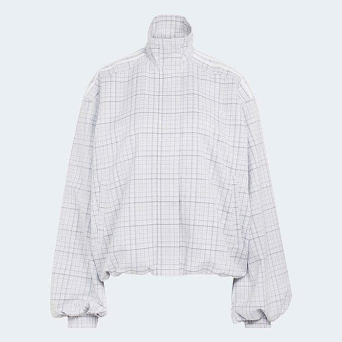 adidas originalsBLOUSY CHECK TRACK TOP dash grey