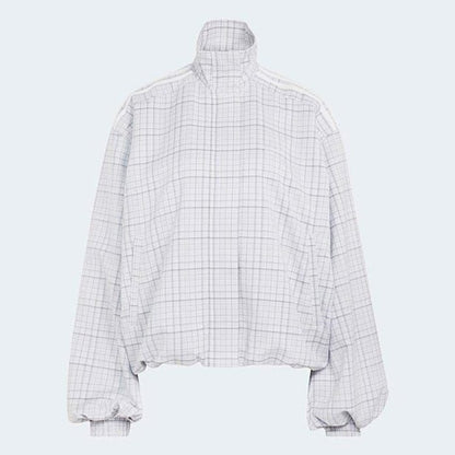 adidas originalsBLOUSY CHECK TRACK TOP dash grey