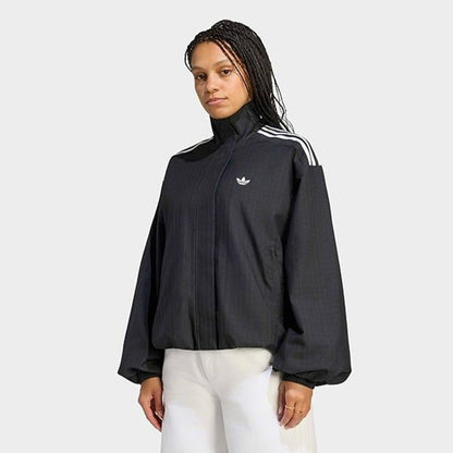 adidas originalsBLOUSY CHECK TRACK TOP dash grey