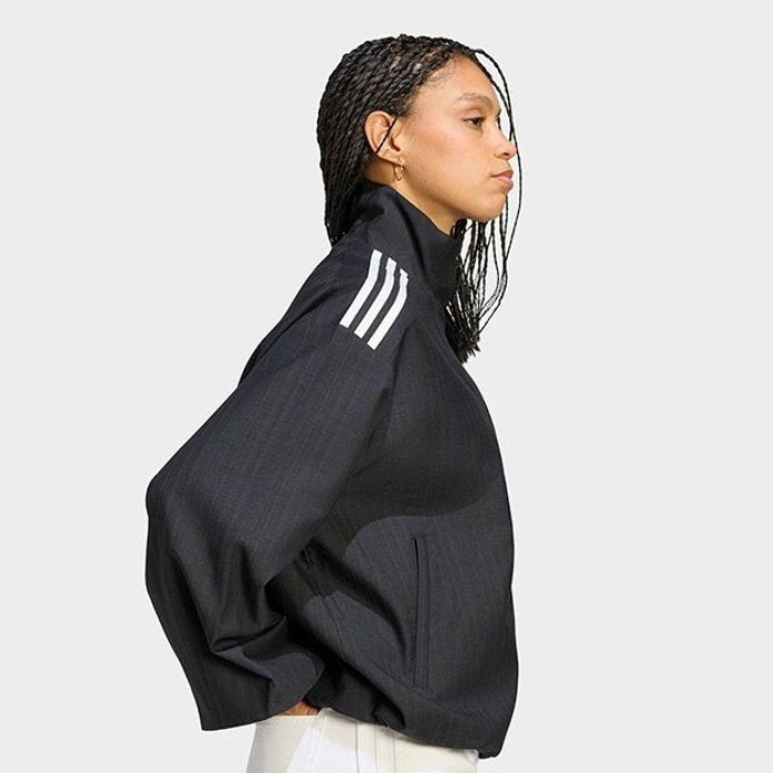 adidas originalsBLOUSY CHECK TRACK TOP dash grey
