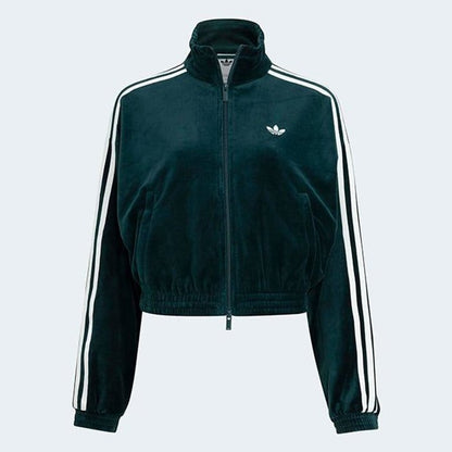 adidas originals  PLEATED VELOUR TRACK TOP aurora ivy
