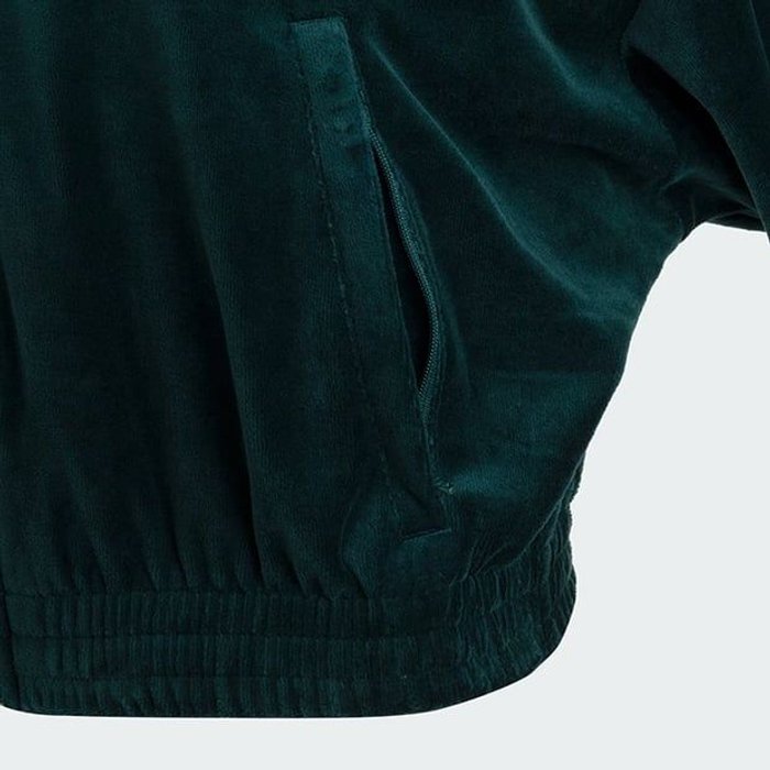 adidas originals  PLEATED VELOUR TRACK TOP aurora ivy
