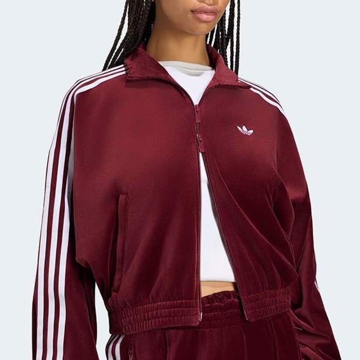adidas originals  PLEATED VELOUR TRACK TOP aurora ivy