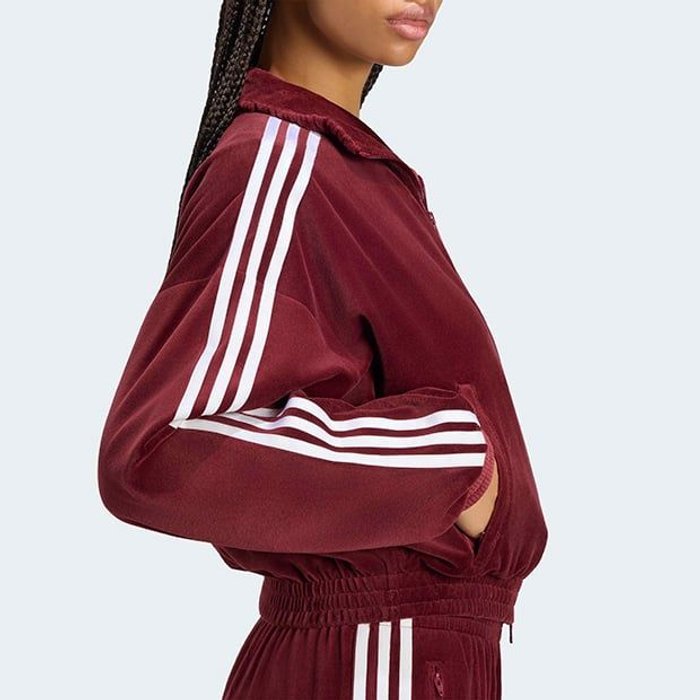 adidas originals  PLEATED VELOUR TRACK TOP aurora ivy