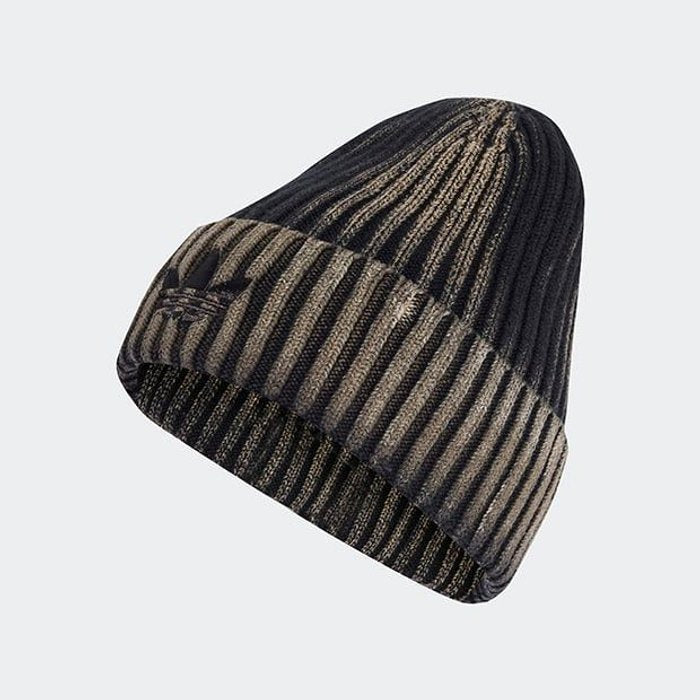 adidas originals BEANIE WASHED ブラック/ストーンカーキ