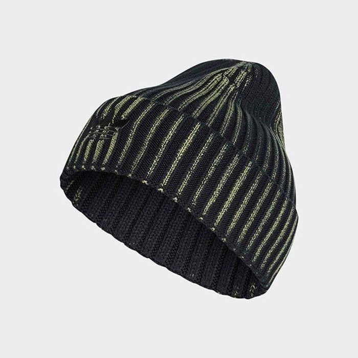adidas originals BEANIE WASHED ブラック/オリーブストレータ
