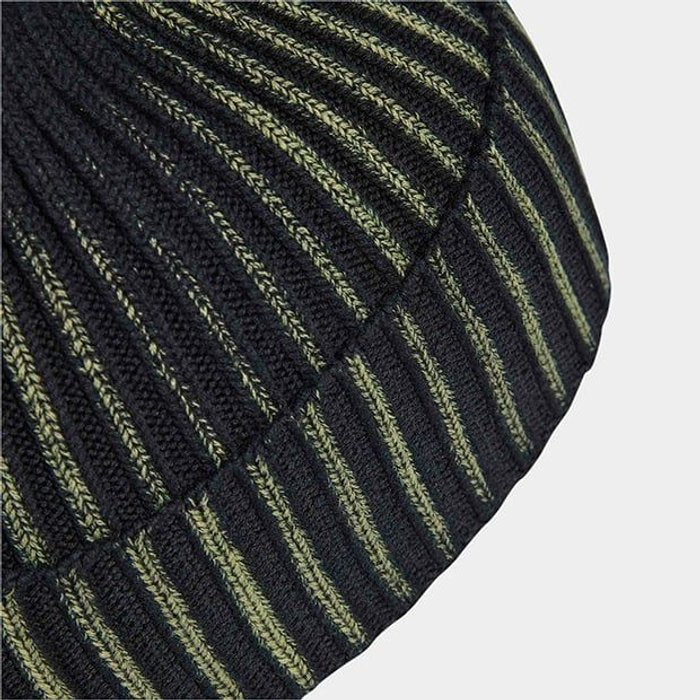 adidas originals BEANIE WASHED ブラック/オリーブストレータ