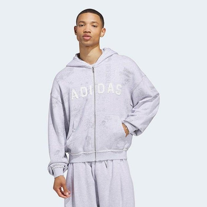 adidas originals AOA FULLZIP ﾗｲﾄｸﾞﾚｰﾍｻﾞｰ