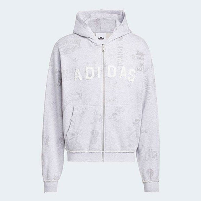 adidas originals AOA FULLZIP ﾗｲﾄｸﾞﾚｰﾍｻﾞｰ