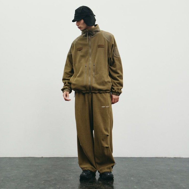 YDOT TECH FLEECE PATCHED JACKET Moss Brown