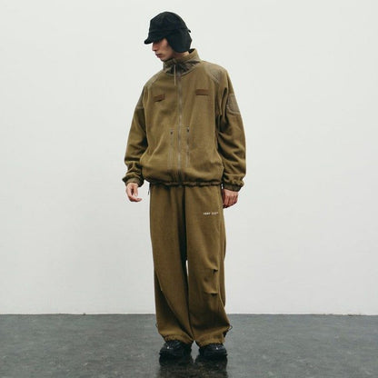 YDOT TECH FLEECE PATCHED JACKET Moss Brown