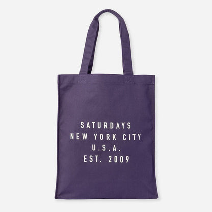 SATURDAYS NYC Established USA Tote Bag Purple