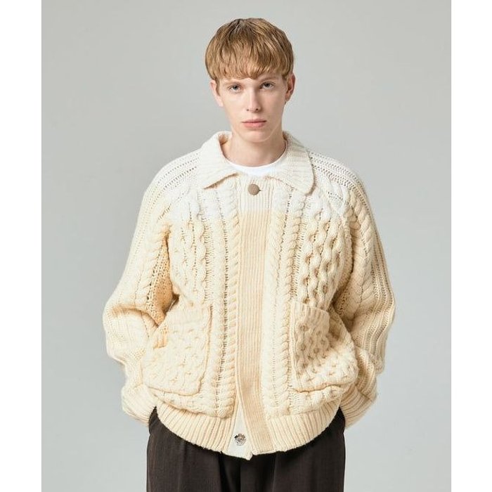 +phenix WINDSTOPPRE wool Knit cardigan white
